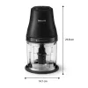 Picadora elétrica Philips HR1501/00 1 L 450 W preto 5000 rpm recipiente de plástico lâmina de aço inoxidável 220-240V 50-60Hz
