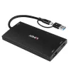 Adaptador de cabo de vídeo Lindy 43430 0,11 m USB Type-C 2 x HDMI Preto