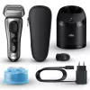 Máquina de barbear elétrica BRAUN Series 8 8567cc Sistema húmido e seco com estação de limpeza e carregamento