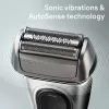 Máquina de barbear elétrica BRAUN Series 8 8567cc Sistema húmido e seco com estação de limpeza e carregamento