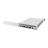 Switch de rede MikroTik CRS804-4DDQ-HRM — 10G Ethernet RJ-45 2 portas, consola RJ-45, cinzento