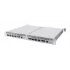 Switch de rede MikroTik CRS804-4DDQ-HRM — 10G Ethernet RJ-45 2 portas, consola RJ-45, cinzento