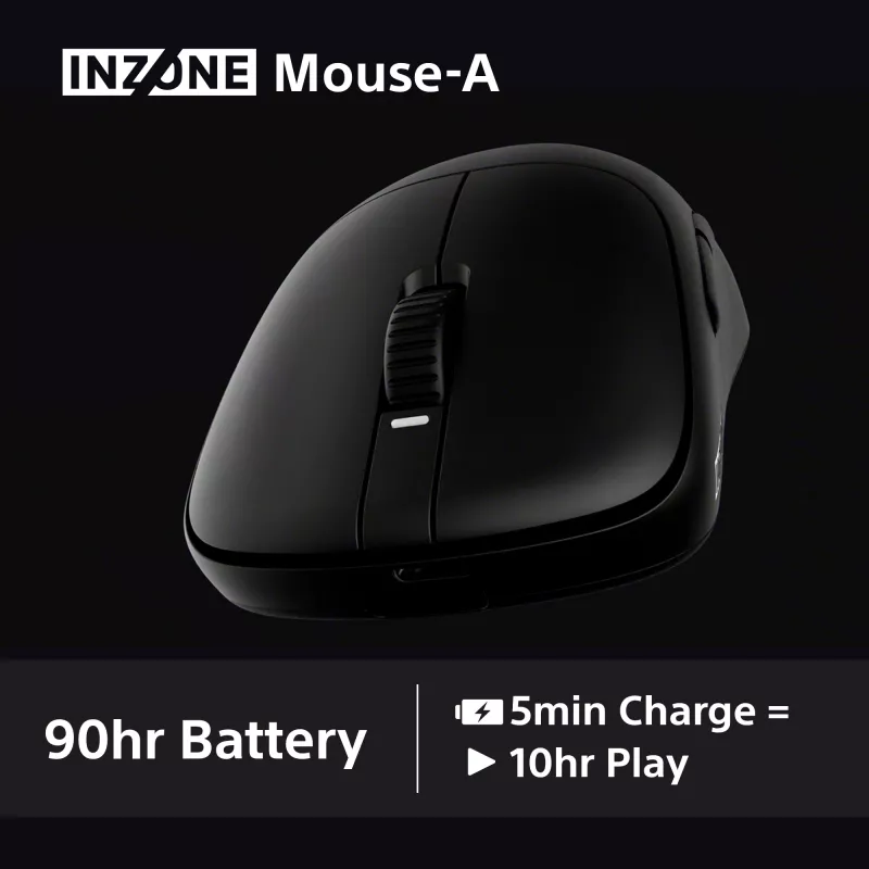 Rato gaming sem fios Sony INZONE para destro RF Ótico 30000 DPI, aceleração 70G, scroll por roda