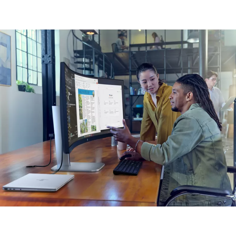 Monitor de conferência HP Series 5 Pro 49 polegadas DQHD - 549pm, 124,5 cm (49 polegadas), 5120 x 1440 píxeis, Dual QHD, LCD, 5 ms, preto