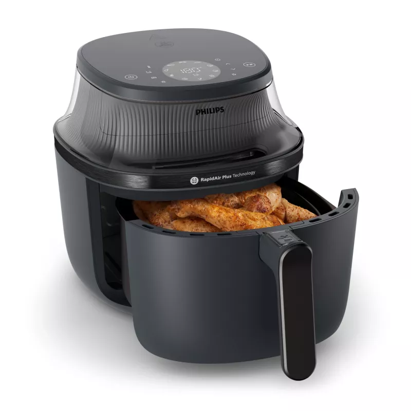 Fritadeira de ar quente Philips 3000 Série NA330/00 — 6,2 l, 1700 W, LED tátil, preto