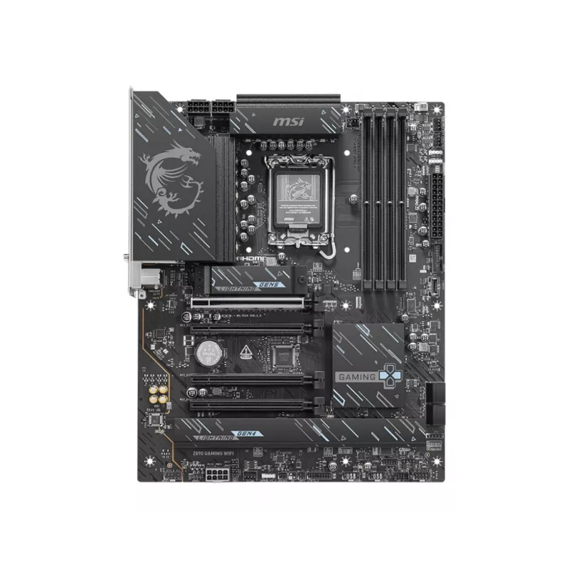Motherboard MSI Z890 Gaming WiFi — Intel Z890 ATX, LGA1851 (S1851), DDR5, 4x DIMM, Wi-Fi 7, 2.5GbE, 3x M.2