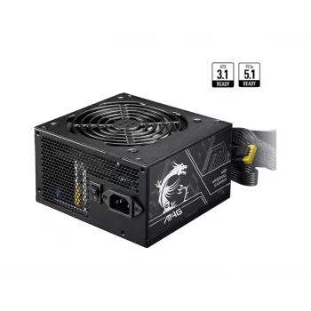 Fonte de alimentação MSI MAG A650BN PCIE5 II 650W 20+4 pin ATX 80 PLUS Bronze Preto