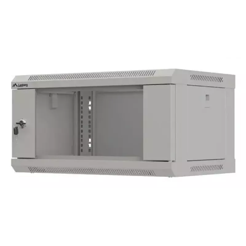 Armário de rack de parede LANBERG WF03-5304-10S, 4U, 60 kg, cinzento, 281x540x350 mm
