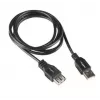Cabo LANBERG USB-A para USB-A 2.0, ficha para conector fêmea, 1,8 m, preto