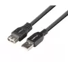 Cabo LANBERG USB-A para USB-A 2.0, ficha para conector fêmea, 1,8 m, preto