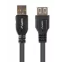 Cabo LANBERG USB-A para USB-A 2.0, ficha para conector fêmea, 1,8 m, preto