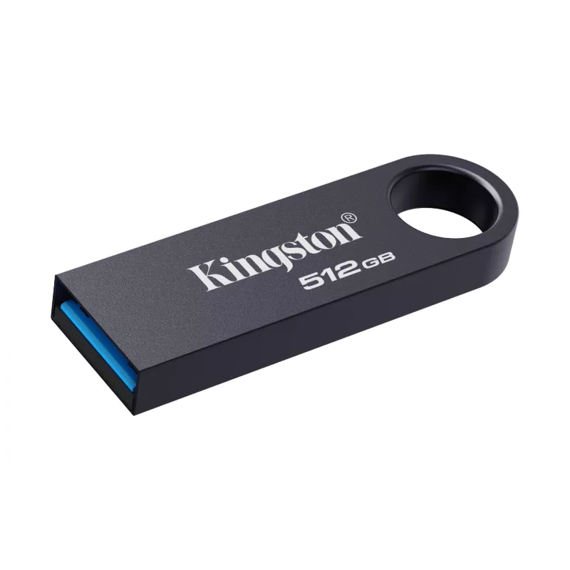 Pen drive KINGSTON DataTraveler SE9 G3 512 GB – USB Type-A, USB 3.2 Gen 1, 220/100 MB/s, sem tampa, Dark Nickel