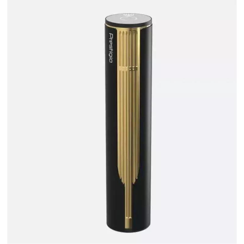 Saca-rolhas elétrico Prestigio PWO104GD, preto/dourado, altura 228 mm, peso 350 g