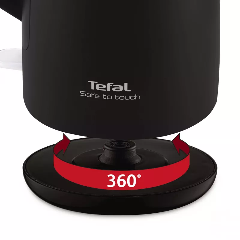 Chaleira elétrica Tefal KO3718 1,5 L 2400 W preta, aço inoxidável