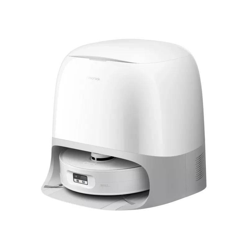 Aspirador robô Roborock Qrevo Curv 2 Flow – saco de pó, 0,325 l, Li-Ion 5200 mAh, 240 min, branco