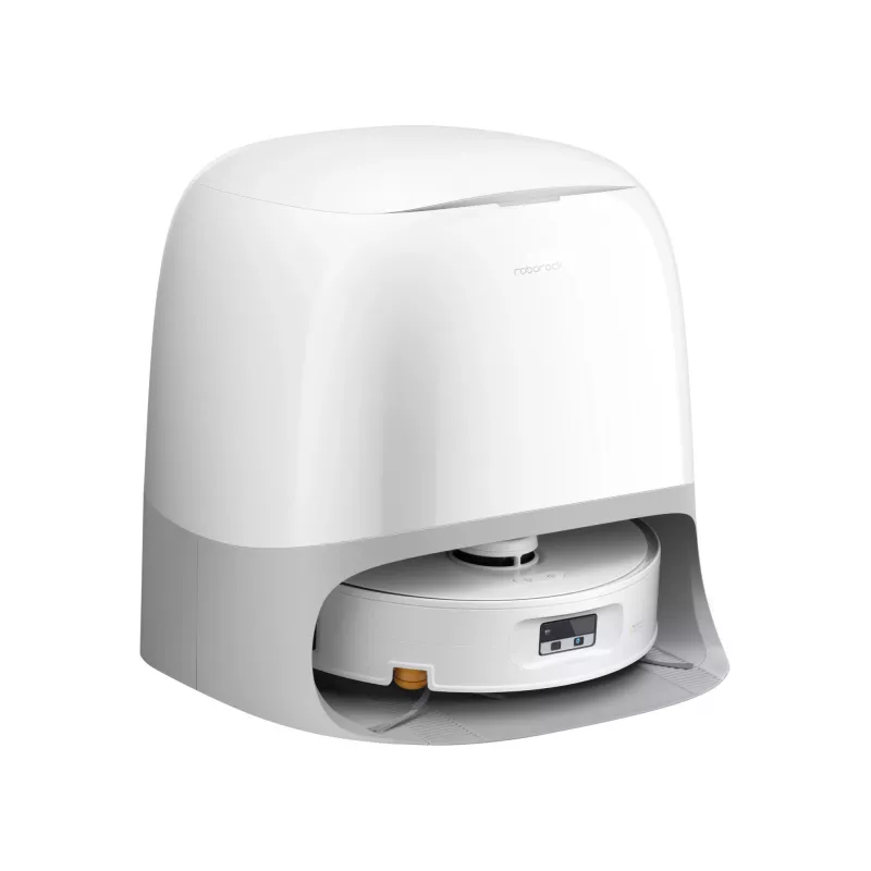 Aspirador robô Roborock Qrevo Curv 2 Flow – saco de pó, 0,325 l, Li-Ion 5200 mAh, 240 min, branco
