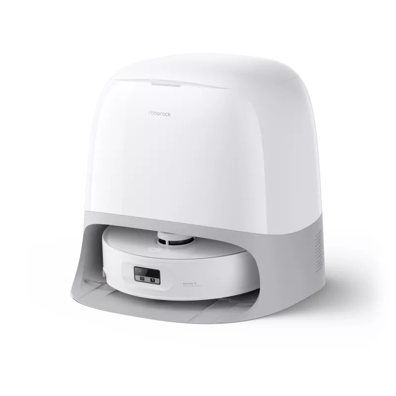 Aspirador robô Roborock Qrevo Curv 2 Flow – saco de pó, 0,325 l, Li-Ion 5200 mAh, 240 min, branco