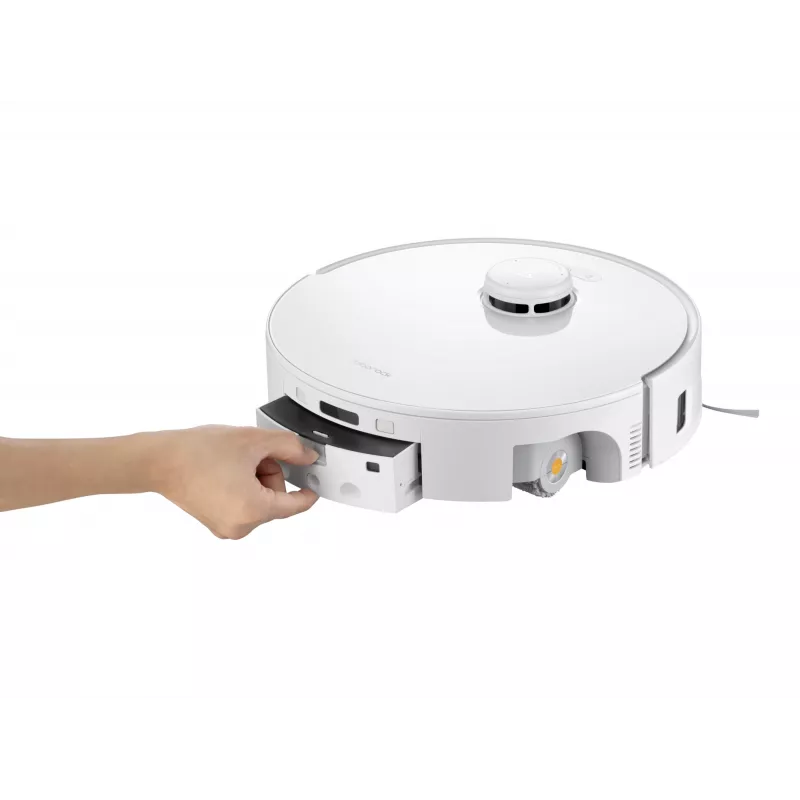 Aspirador robô Roborock Qrevo Curv 2 Flow – saco de pó, 0,325 l, Li-Ion 5200 mAh, 240 min, branco