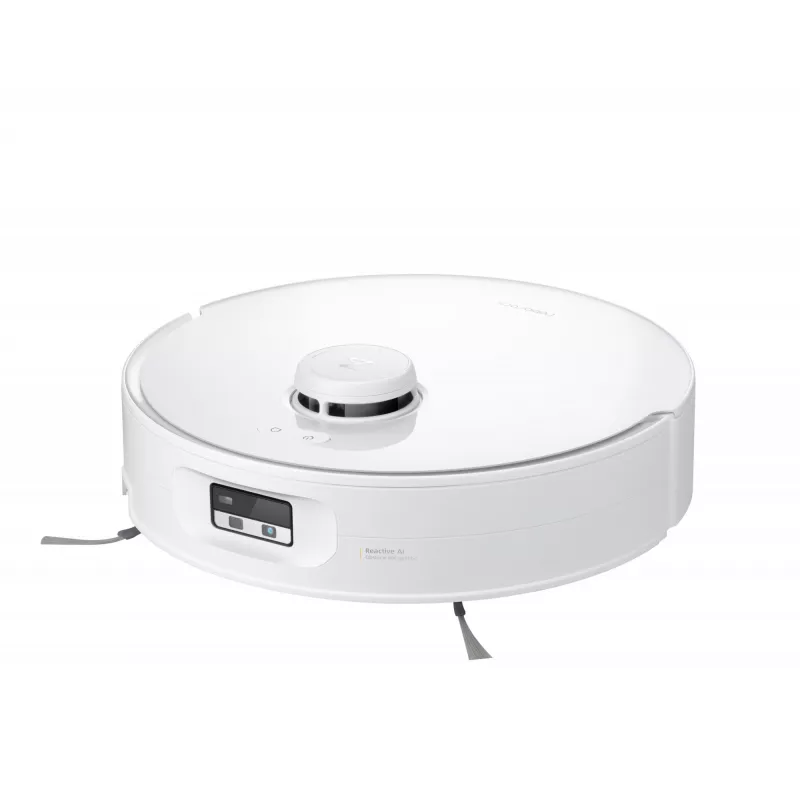 Aspirador robô Roborock Qrevo Curv 2 Flow – saco de pó, 0,325 l, Li-Ion 5200 mAh, 240 min, branco