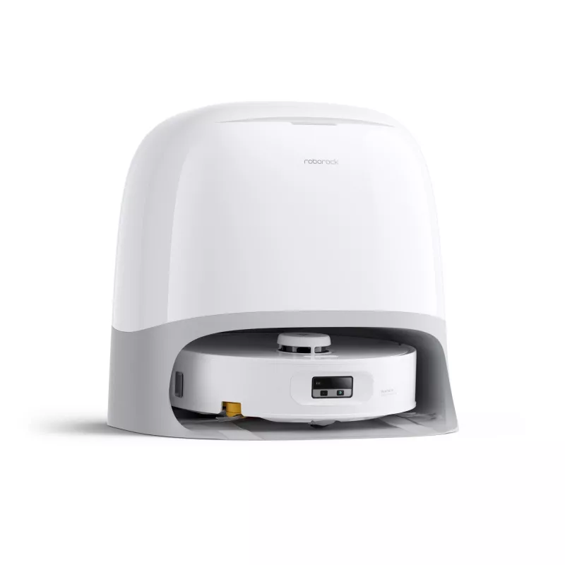 Aspirador robô Roborock Qrevo Curv 2 Flow – saco de pó, 0,325 l, Li-Ion 5200 mAh, 240 min, branco