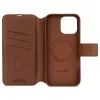 Carteira com capa Decoded iPhone 16 Pro Max castanho 3 compartimentos para cartões