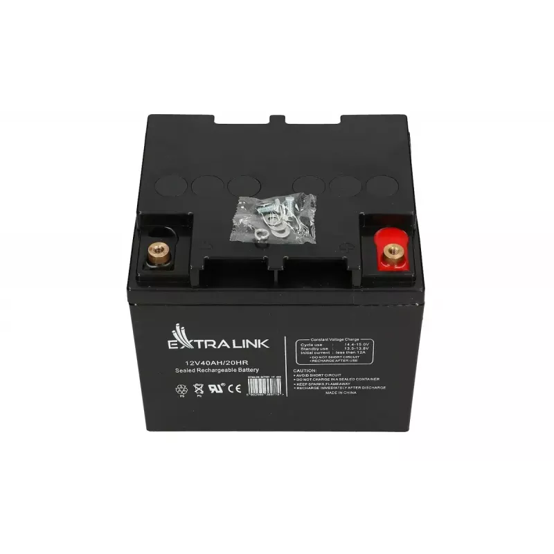 Bateria de chumbo-ácido selada AGM Extralink 12V 40Ah sem manutenção, VRLA, 12,2 kg