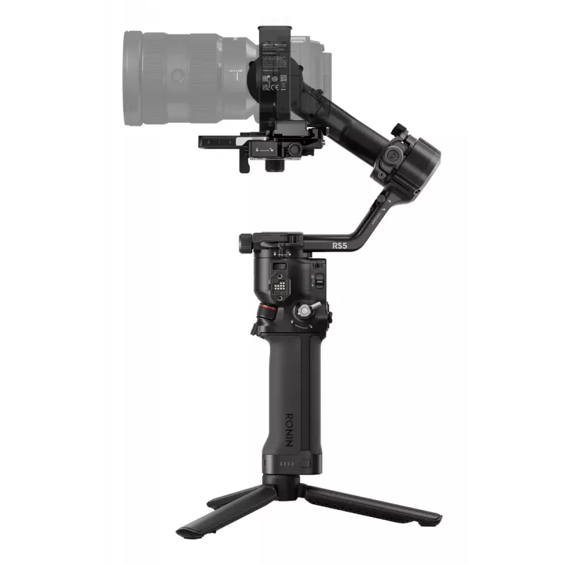 Estabilizador de câmara DJI RS 5 — alumínio, preto, 30 h de autonomia, 1,46 kg
