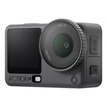 Action cam DJI Osmo Action 6 Standard Combo — 38 MP CMOS, 4K Ultra HD, campo de visão de 155°, zoom digital de 2x