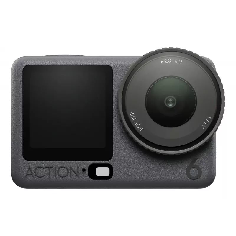 Action cam DJI Osmo Action 6 Standard Combo — 38 MP CMOS, 4K Ultra HD, campo de visão de 155°, zoom digital de 2x