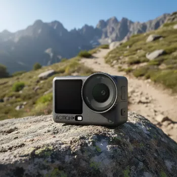 Action cam DJI Osmo Action 6 Standard Combo — 38 MP CMOS, 4K Ultra HD, campo de visão de 155°, zoom digital de 2x