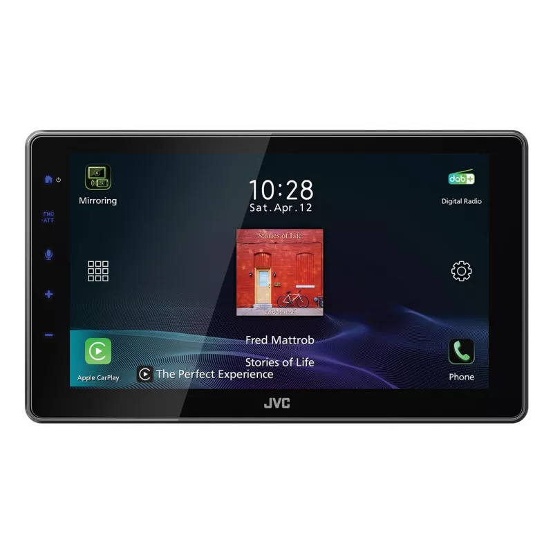 JVC KW-Z900DBW autorrádio 1-DIN de 9 polegadas, DAB, Bluetooth, WiFi, CarPlay/Android Auto