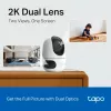 Câmara de vigilância IP TP-Link Tapo C245D 2304×1296, objetiva 3,1 mm, 104,3° hor., montagem em teto/parede, sem fios, interior, branco