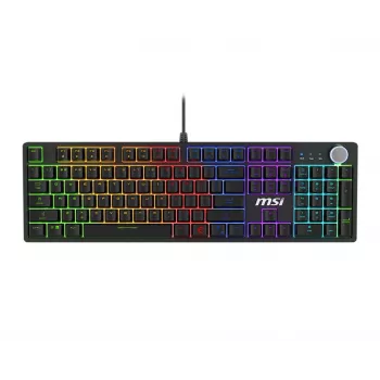 Teclado MSI FORGE GK320 RED Gaming USB QWERTY US International preto