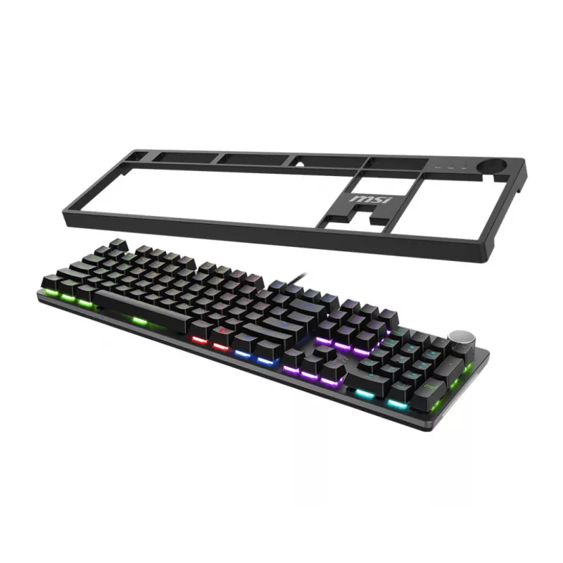 Teclado MSI FORGE GK320 RED Gaming USB QWERTY US International preto