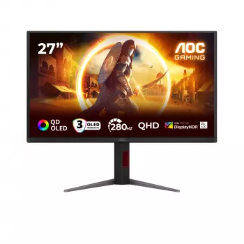 Monitor de computador AOC G4 Q27G4ZD 68,6 cm (27 polegadas) 2560 x 1440 píxeis Quad HD QD-OLED preto, vermelho