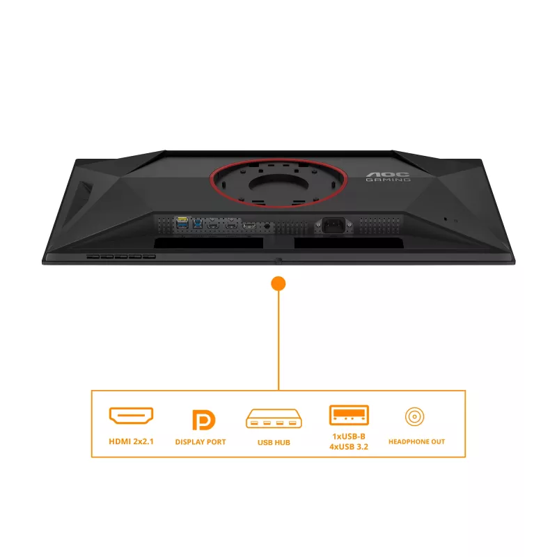 Monitor de computador AOC G4 Q27G4ZD 68,6 cm (27 polegadas) 2560 x 1440 píxeis Quad HD QD-OLED preto, vermelho