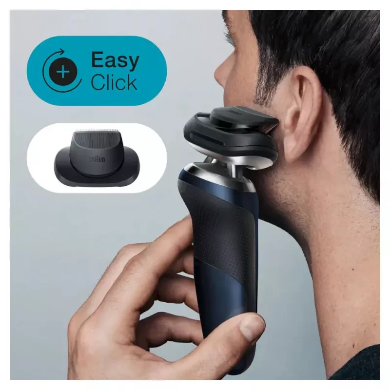 Máquina de barbear de lâmina Braun Series 7 71-B1200s aparador azul