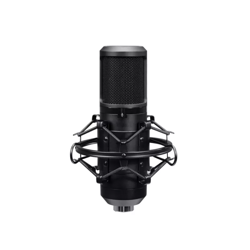 Microfone para podcast TRUST GXT 270 Emita II+ — condensador USB, com fios, caixa metálica, preto, cabo de 2,5 m