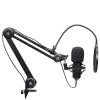 Microfone para podcast TRUST GXT 270 Emita II+ — condensador USB, com fios, caixa metálica, preto, cabo de 2,5 m