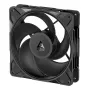 Ventoinha de 140 mm Arctic Freezer P14 Pro Reverse – 166,5 m³/h, 5,1 mmH₂O, rolamento fluido-dinâmico, A-RGB, PWM, preto, com splitter de cabo