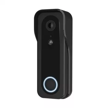 Videoporteiro TRUST DOORCAM-3000 preto, 3 MP, Wi-Fi 2,4 GHz, MicroSD até 256 GB, bateria/USB (8–24 V)