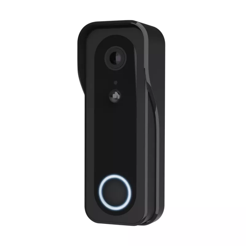 Videoporteiro TRUST DOORCAM-3000 preto, 3 MP, Wi-Fi 2,4 GHz, MicroSD até 256 GB, bateria/USB (8–24 V)