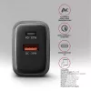 Carregador de parede AXAGON ACU-PQ67D, 67W, USB-C PD3.0 + USB-A QC4+, 2 saídas, ecrã LCD, 100–240V