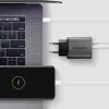 Carregador de parede AXAGON ACU-PQ67D, 67W, USB-C PD3.0 + USB-A QC4+, 2 saídas, ecrã LCD, 100–240V