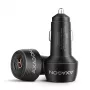 Carregador de automóvel AXAGON PWC-PQ48, 48 W, USB-C (PD3.0) + USB-A (QC4+), entrada 12–24 V, preto