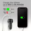 Carregador de automóvel AXAGON PWC-PQ48, 48 W, USB-C (PD3.0) + USB-A (QC4+), entrada 12–24 V, preto