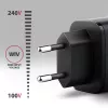 Fonte de alimentação AXAGON ACU-PQ67, 67W, PD3.0 + QC4+, 1x USB-C + 1x USB-A, 100–240V, cinzento/preto