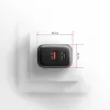 Fonte de alimentação AXAGON ACU-PQ67, 67W, PD3.0 + QC4+, 1x USB-C + 1x USB-A, 100–240V, cinzento/preto