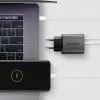 Fonte de alimentação AXAGON ACU-PQ67, 67W, PD3.0 + QC4+, 1x USB-C + 1x USB-A, 100–240V, cinzento/preto