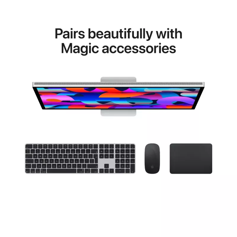 Monitor Apple Studio Display 27 polegadas (68,6 cm) 5K Ultra HD LED, vidro nanotexturizado, adaptador de suporte VESA, prateado